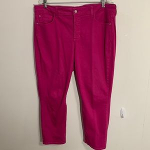 NYDJ Dark pink IRA/ Relaxed Ankle Jeans Sz 16W good condition